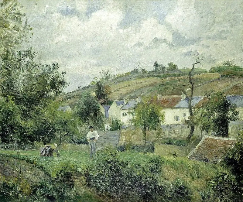 Ett hörn av L'Hermitage, Pontoise - Camille Pissarro