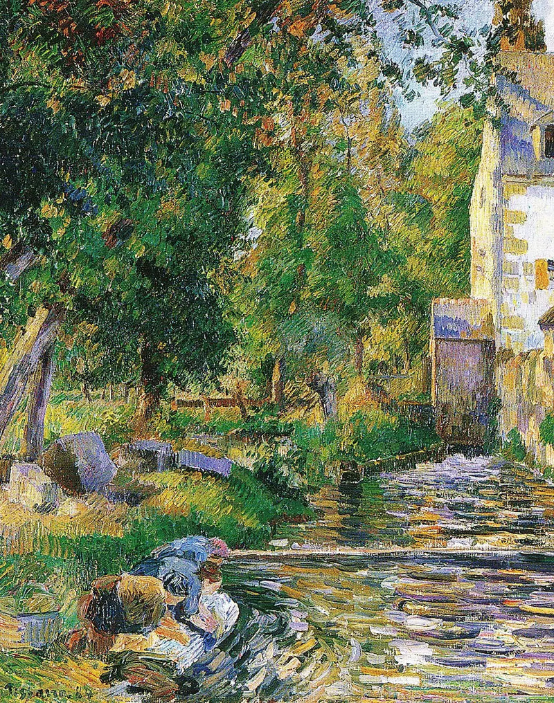Tvättstuga och kvarn i Osny - Camille Pissarro