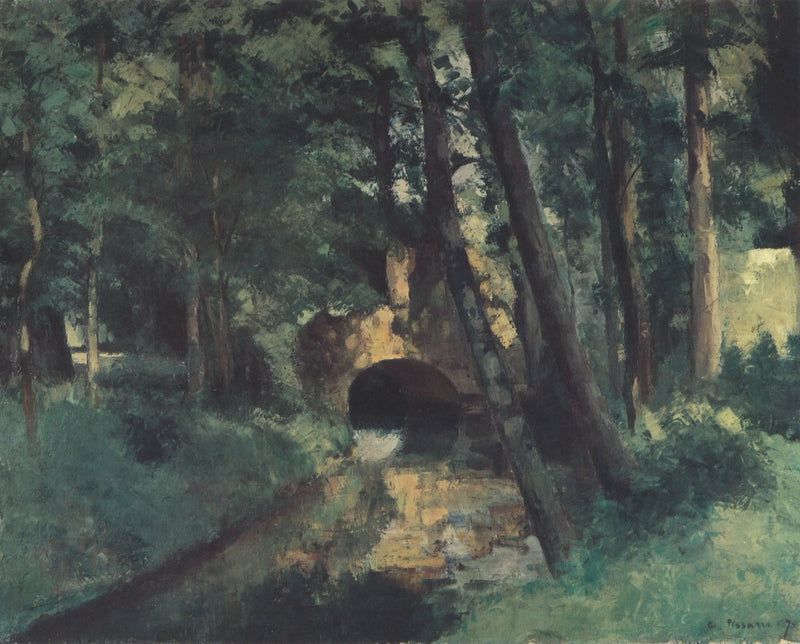 Den lilla bron, Pontoise - Camille Pissarro