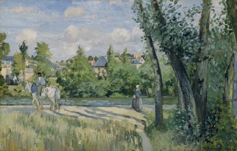 Solens ljus på vägen, Pontoise - Camille Pissarro