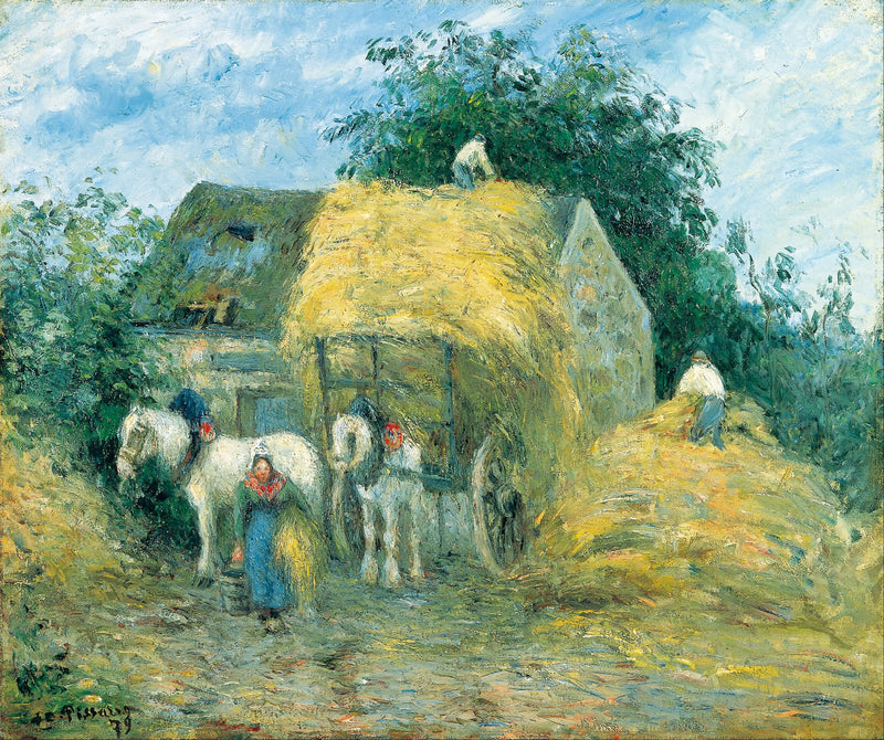Högen av halm, Montfoucault - Camille Pissarro