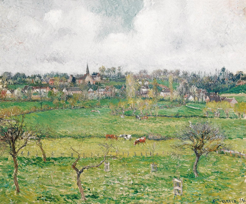 Utsikt över Bazincourt - Camille Pissarro