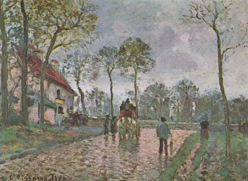 Diligens i Louveciennes - Camille Pissarro