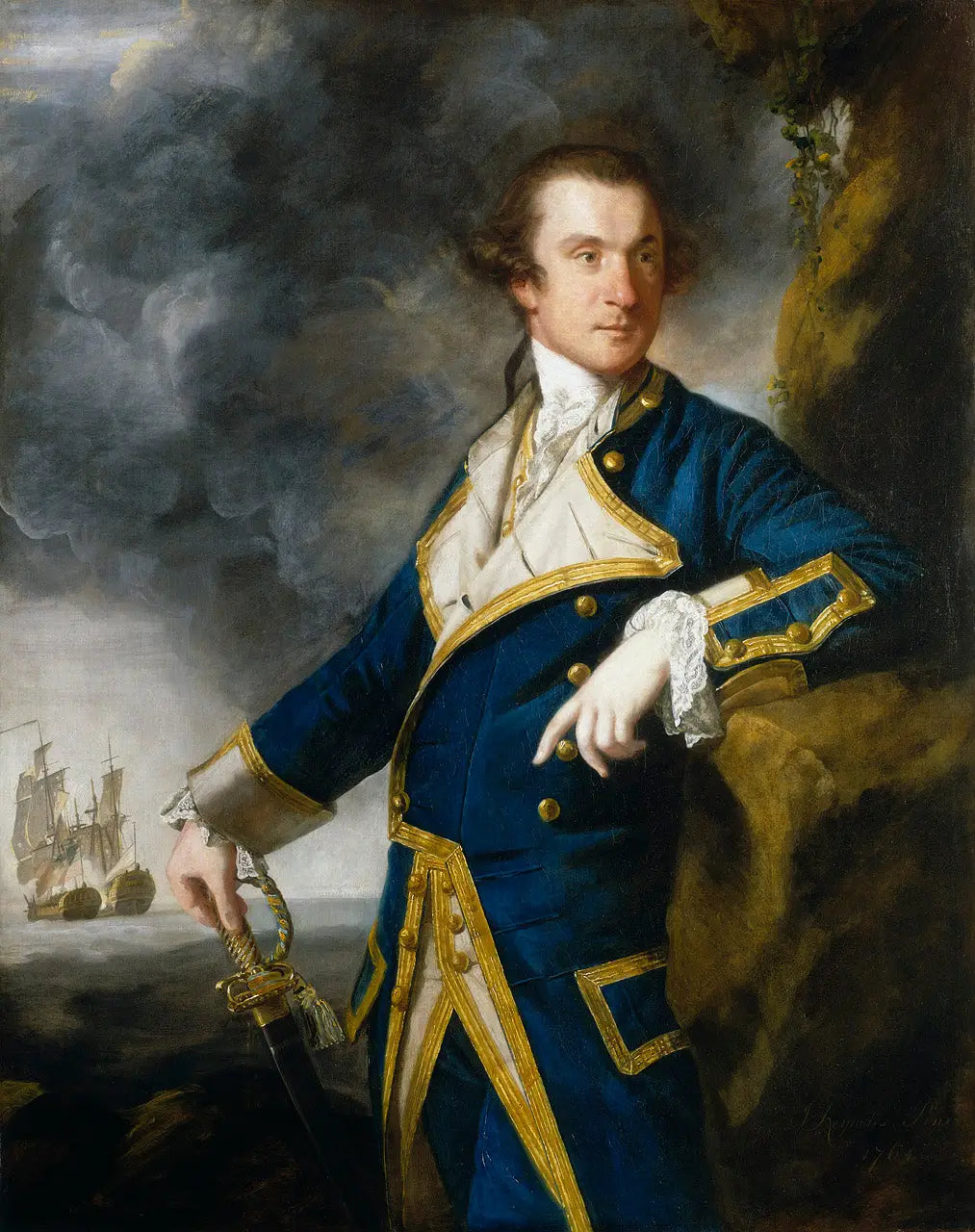 Capitaine Alexander Hood 1726-1814 - Joshua Reynolds - Alpha Reproduction