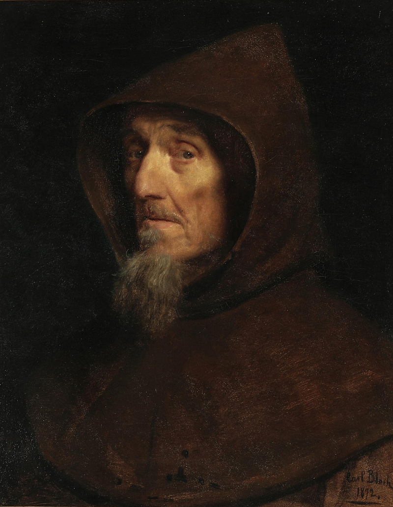 En munkhuvud. - Carl Heinrich Bloch