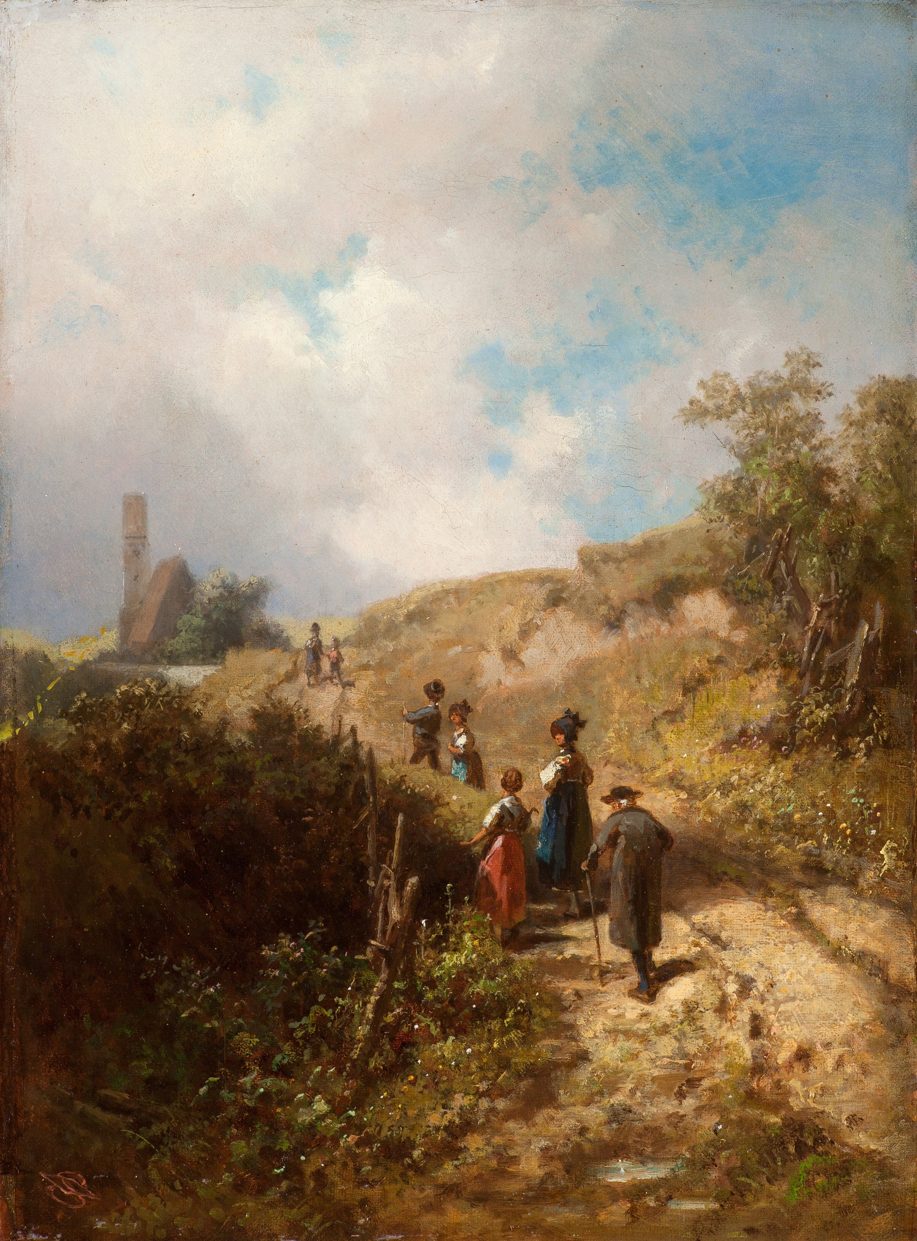 Vägen till kyrkan - Carl Spitzweg
