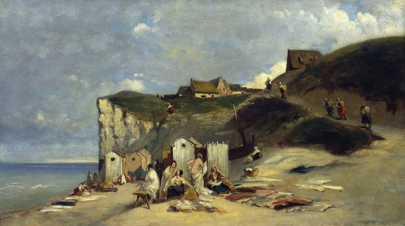 Kvinna som badar i Dieppe I - Carl Spitzweg
