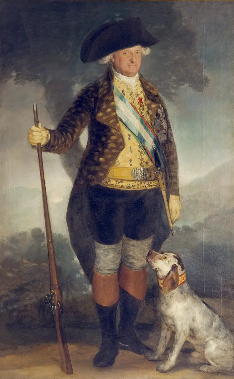 Reproduction du tableau « Charles IV en tenue de chasse - Francisco de Goya » par Alpha Reproduction en peinture à l’huile