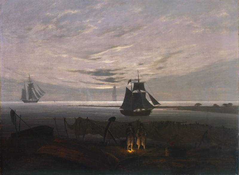 Kväll på stranden vid Östersjön - Caspar David Friedrich