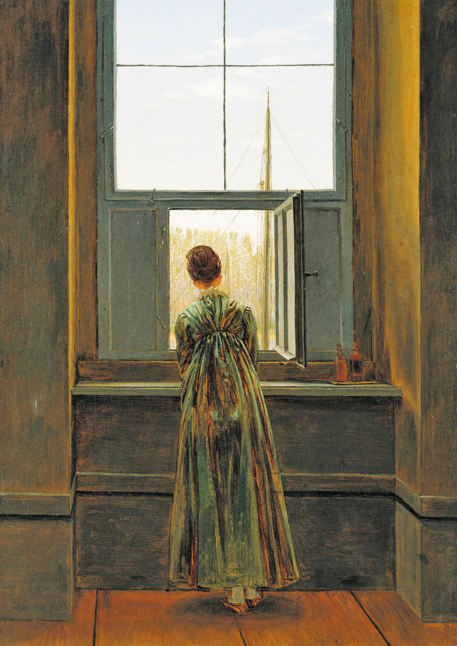 Kvinna vid fönstret - Caspar David Friedrich