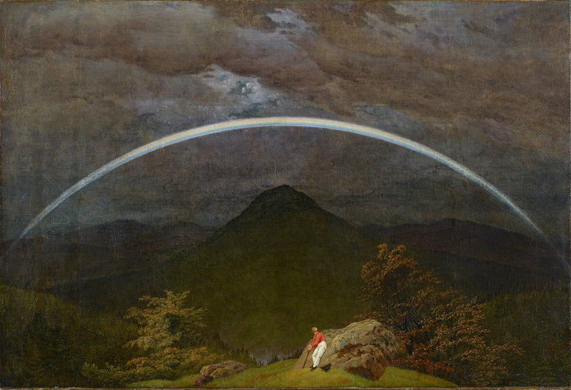 Berglandskap med regnbåge - Caspar David Friedrich