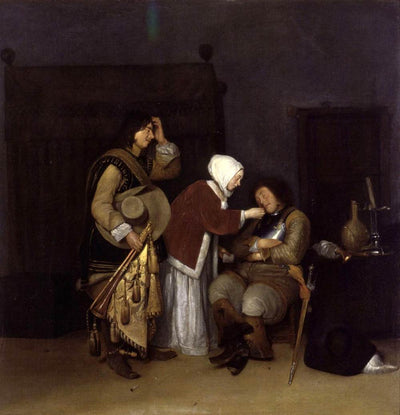 Intérieur avec un soldat endormi - Gerard ter Borch
