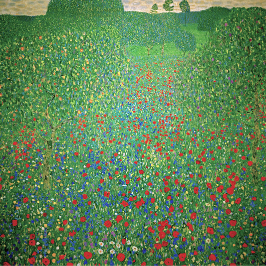 🌸🌿 Vallmofält – Gustav Klimt (cirka 1907)