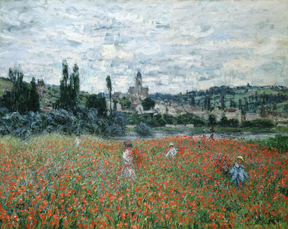 🌺 Vallmofält nära Vétheuil – Claude Monet (cirka 1879)