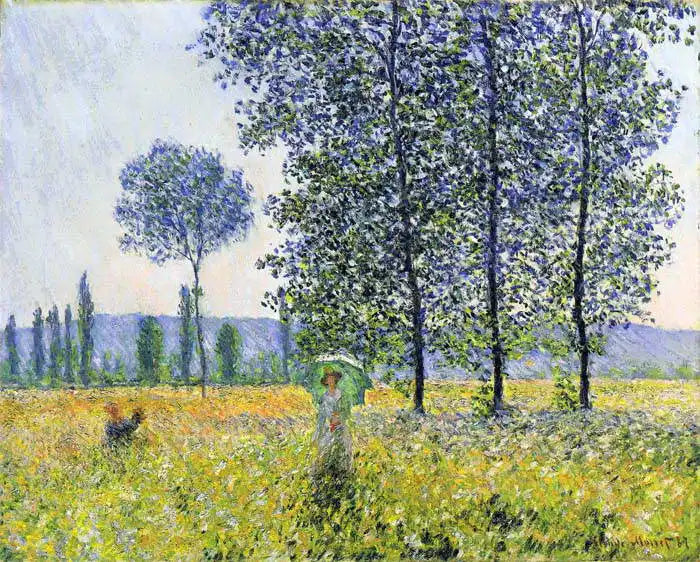 🎨 Fält på våren – Claude Monet, omkring 1887