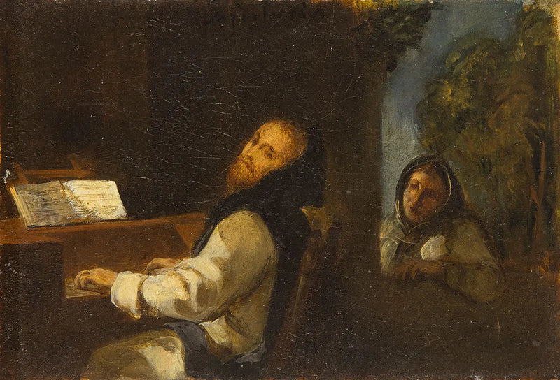 Karl V i klostret Yuste - Eugène Delacroix