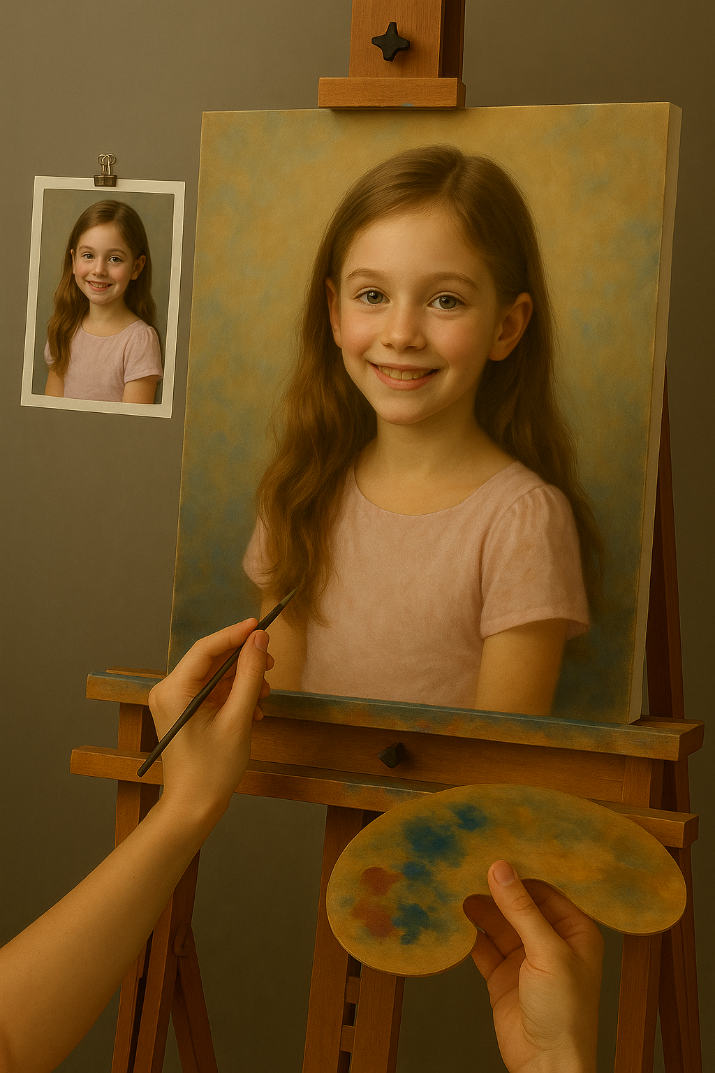 🎨 Personlig barnmålning – Unik oljemålning