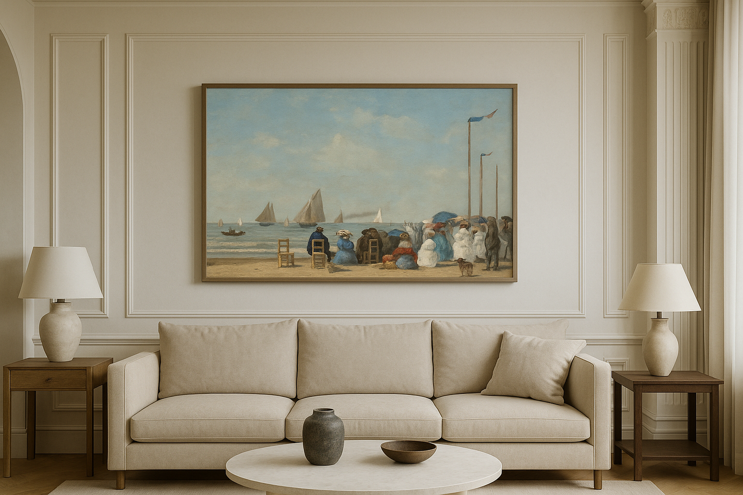 🏖️ Strandscen i Trouville – Eugène Boudin (1863)