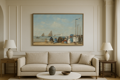 🏖️ Strandscen i Trouville – Eugène Boudin (1863)