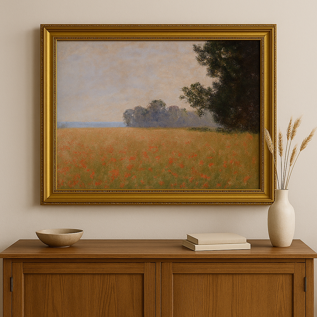 🌾 Havrefält med vallmo – Claude Monet (cirka 1890)