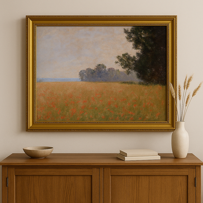 🌾 Havrefält med vallmo – Claude Monet (cirka 1890)
