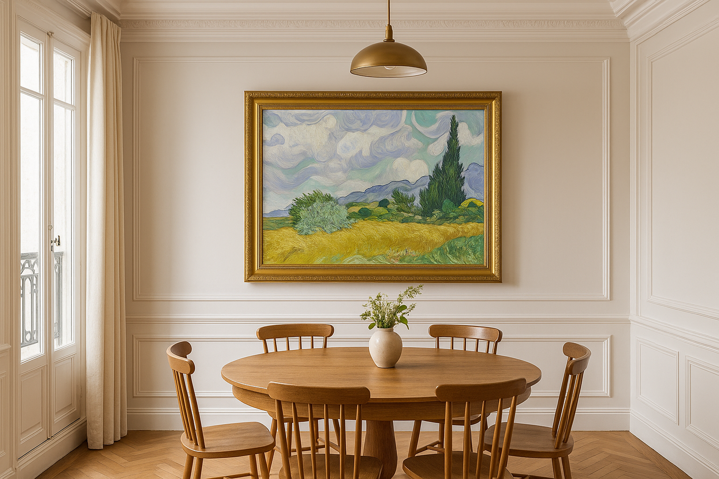 🖼️ Vetefält med cypress – Vincent van Gogh (1889)