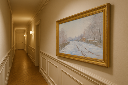 Gata under snön i Argenteuil – Claude Monet, 1875