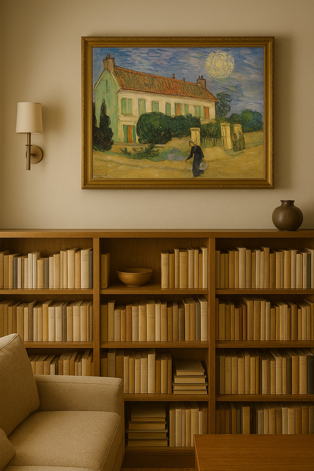 🌙 Vita huset på natten – Vincent van Gogh (1890)