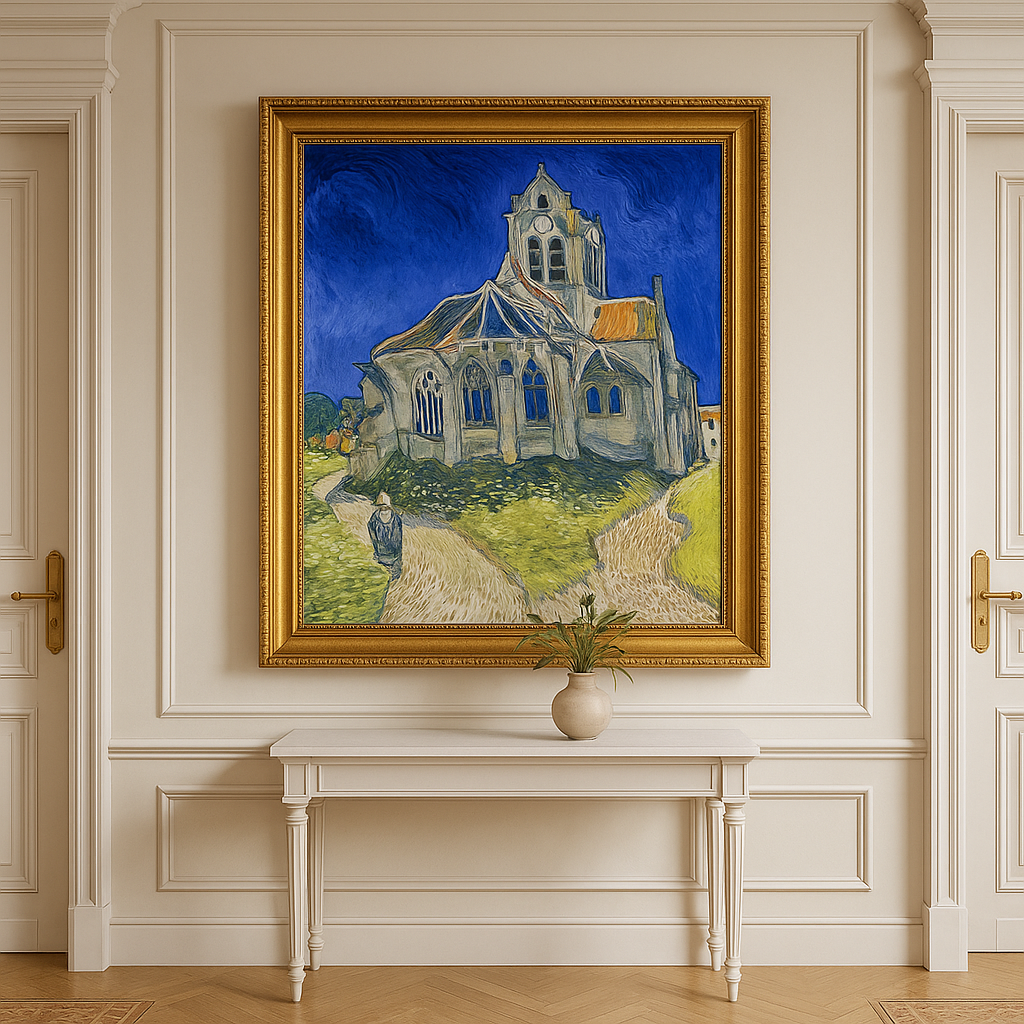 🖼️ Kyrka i Auvers-sur-Oise – Vincent van Gogh (1890)