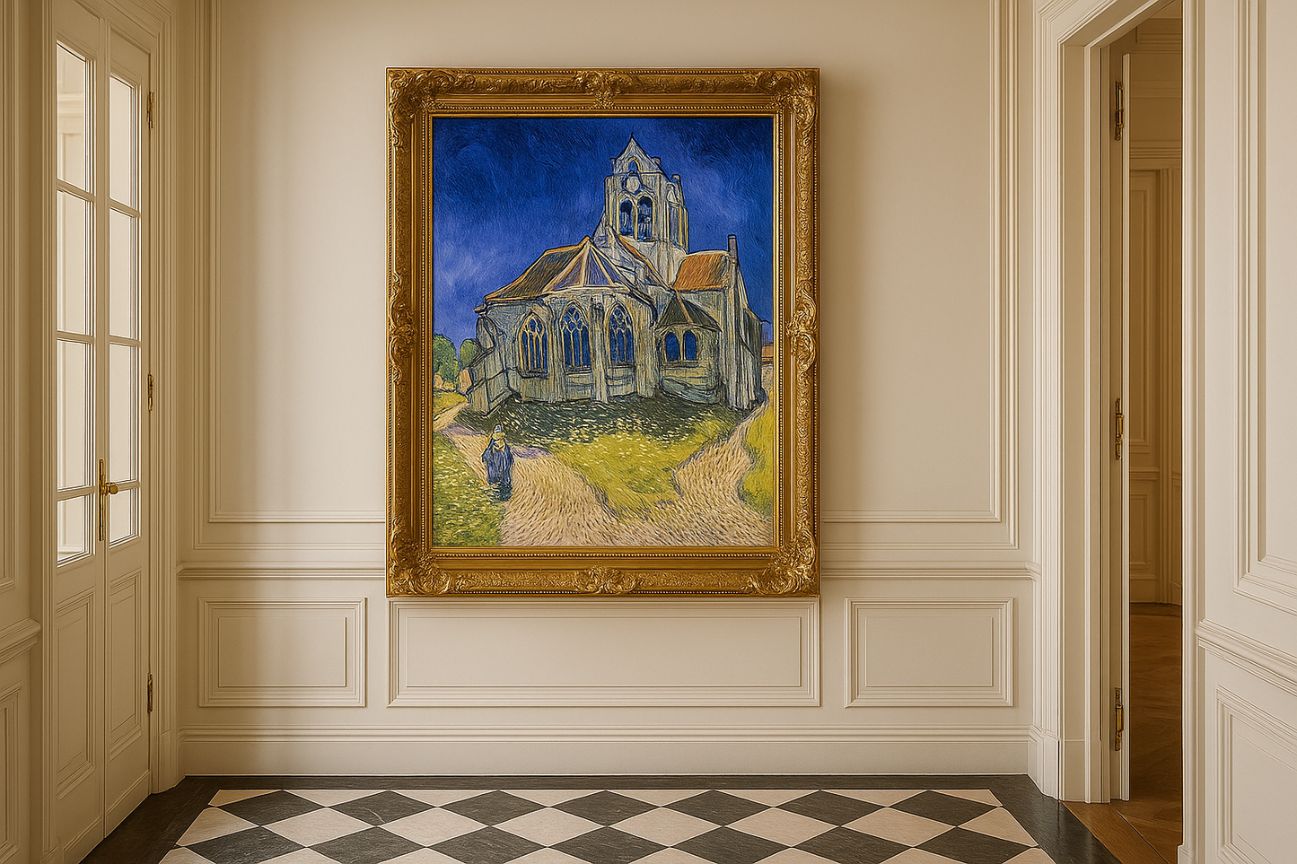 🖼️ Kyrka i Auvers-sur-Oise – Vincent van Gogh (1890)