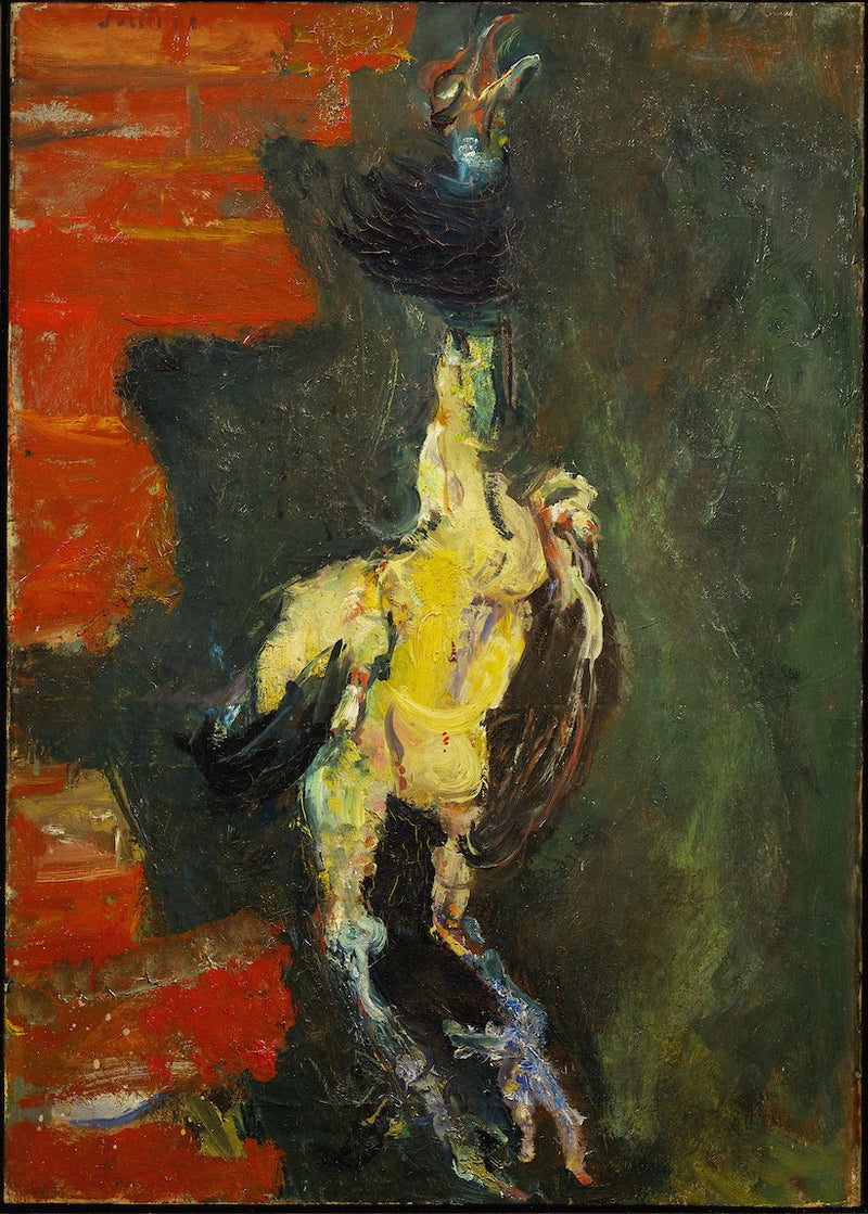 Hängande kyckling framför en tegelvägg - Chaim Soutine