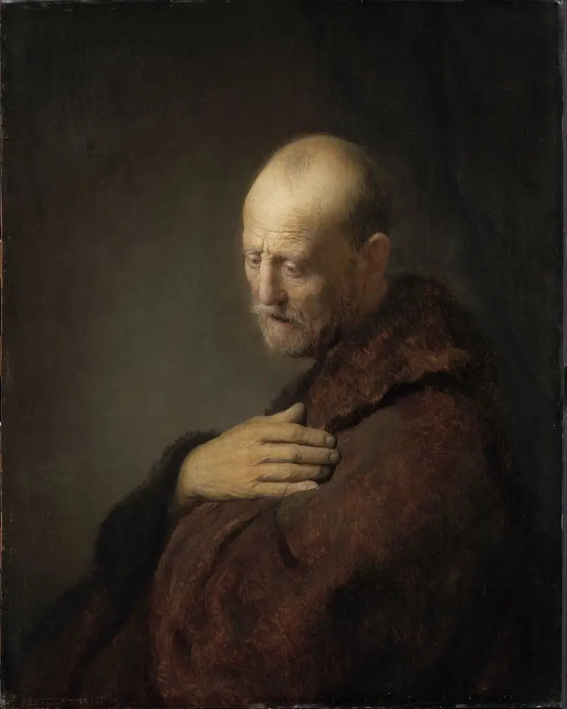 Gammal man i bön - Rembrandt