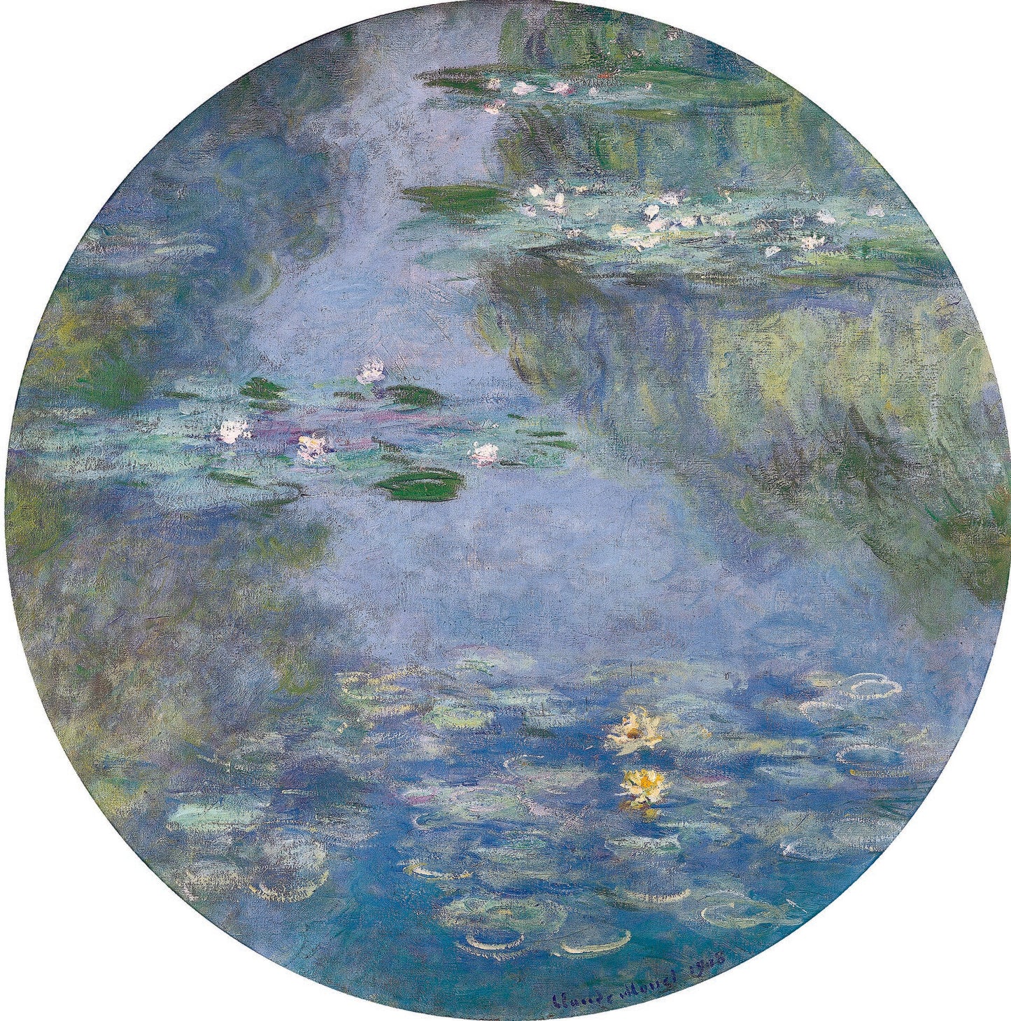 🎨 Näckrosor (rund format) – Claude Monet, 1908