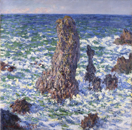 Pyramiderna i Port-Coton, solens effekt – Monet 1886