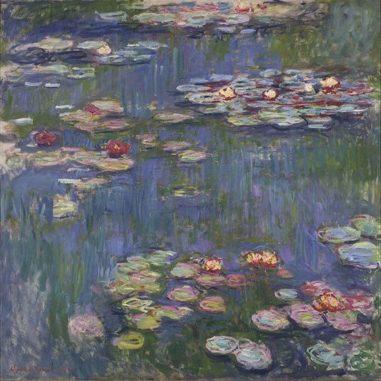 🌸 Näckrosor i flammande toner – Claude Monet