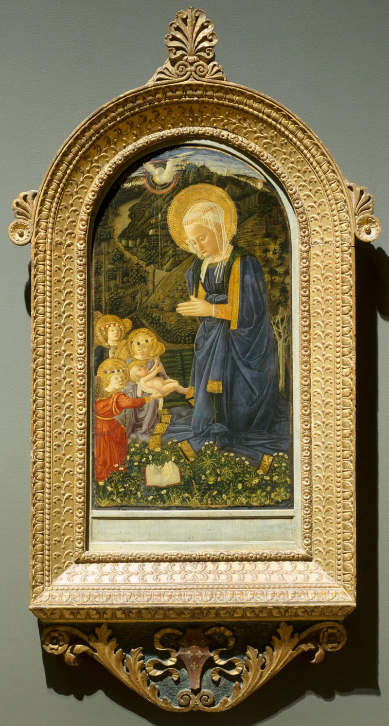 Virgin och Barnet med änglar - Fra Filippo Lippi