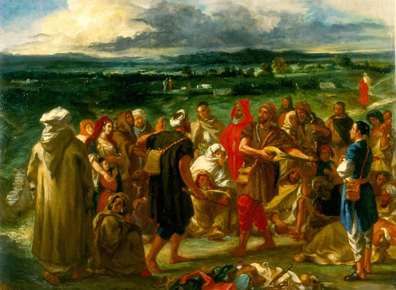 Arabiska komiker eller bufflar - Eugène Delacroix