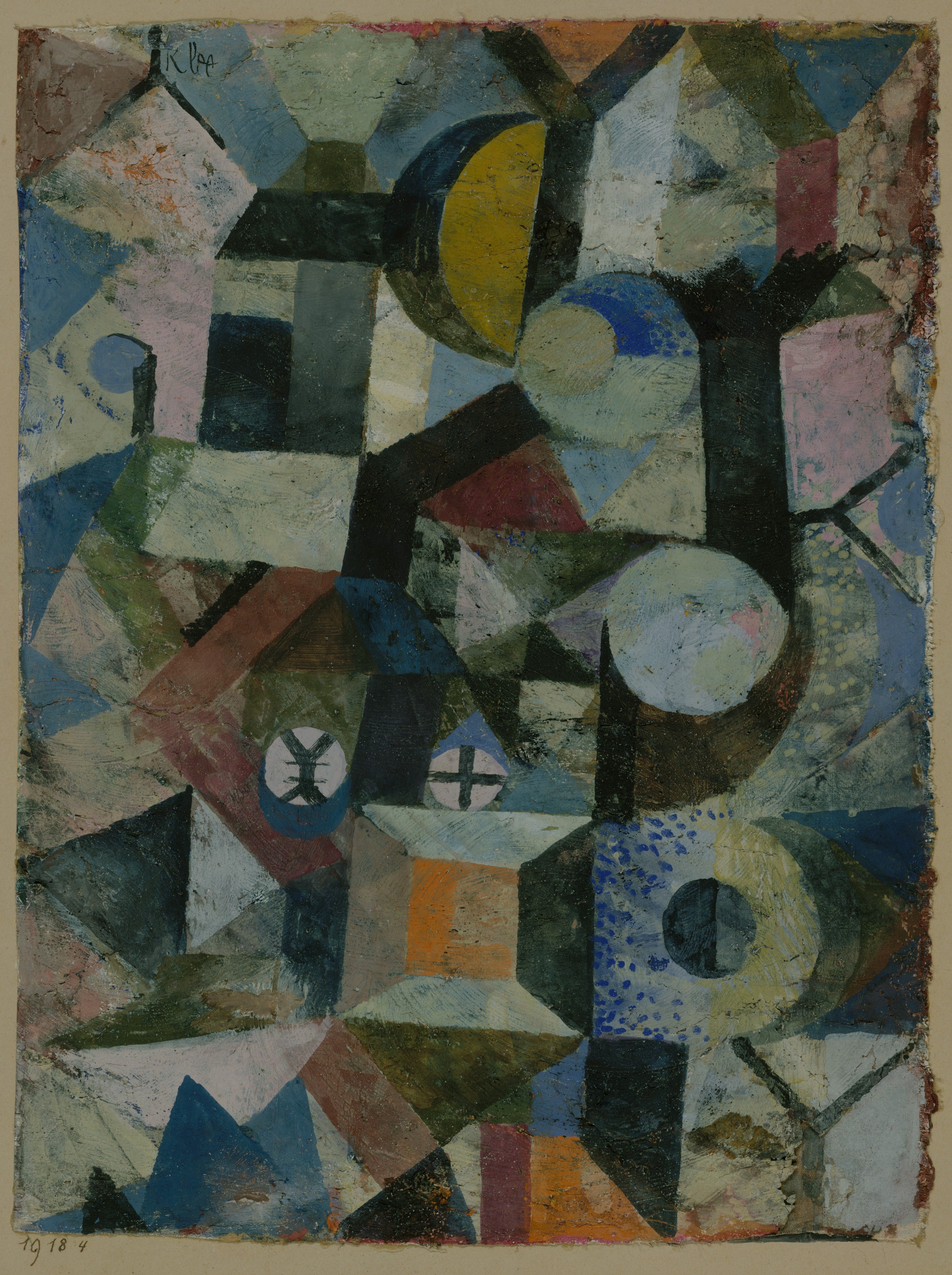 Komposition med den Gula Halvmånen och Y - Paul Klee