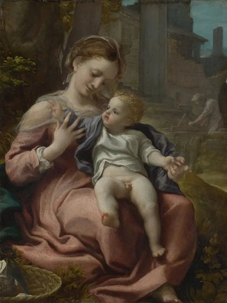 Jungfrun med korgen - Antonio da Correggio