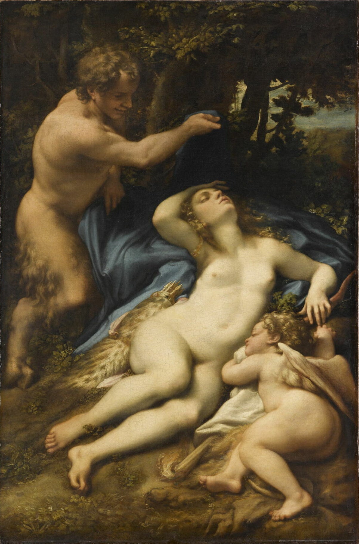 Vénus, Satyre et Cupidon - Antonio da Correggio