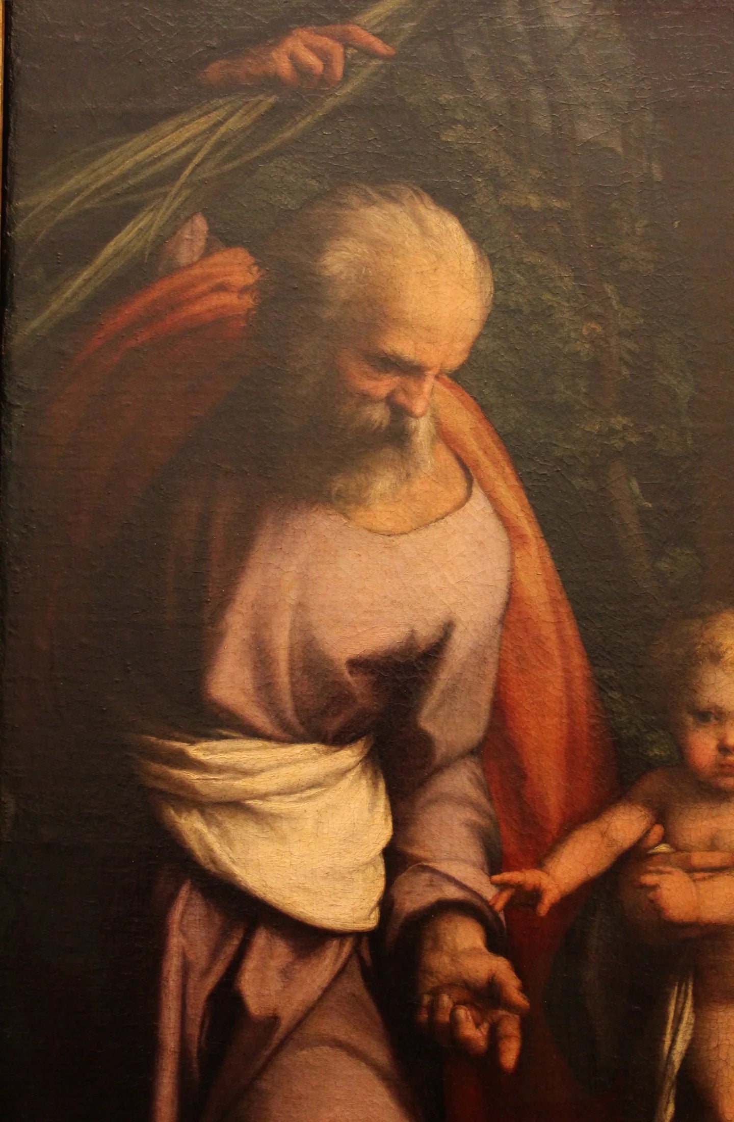 Repos pendant la fuite en Égypte avec saint François