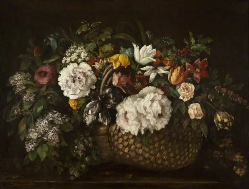 Blomsterkorgar - Gustave Courbet
