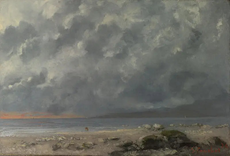Strandscen - Gustave Courbet