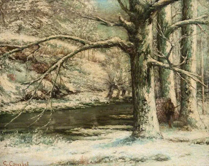 Snölandskap - Gustave Courbet