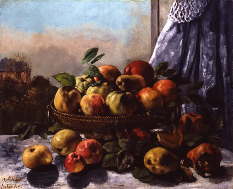 Frukt i en korg - Gustave Courbet