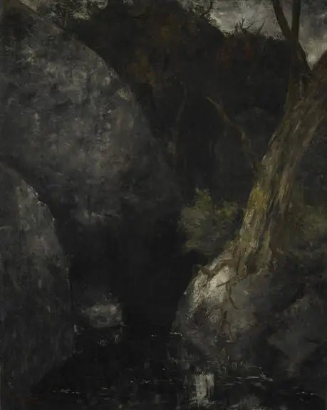 Det gamla trädet i klippan - Gustave Courbet