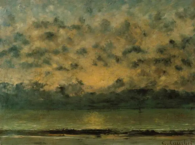 Vid stranden av Genèvesjön - Gustave Courbet