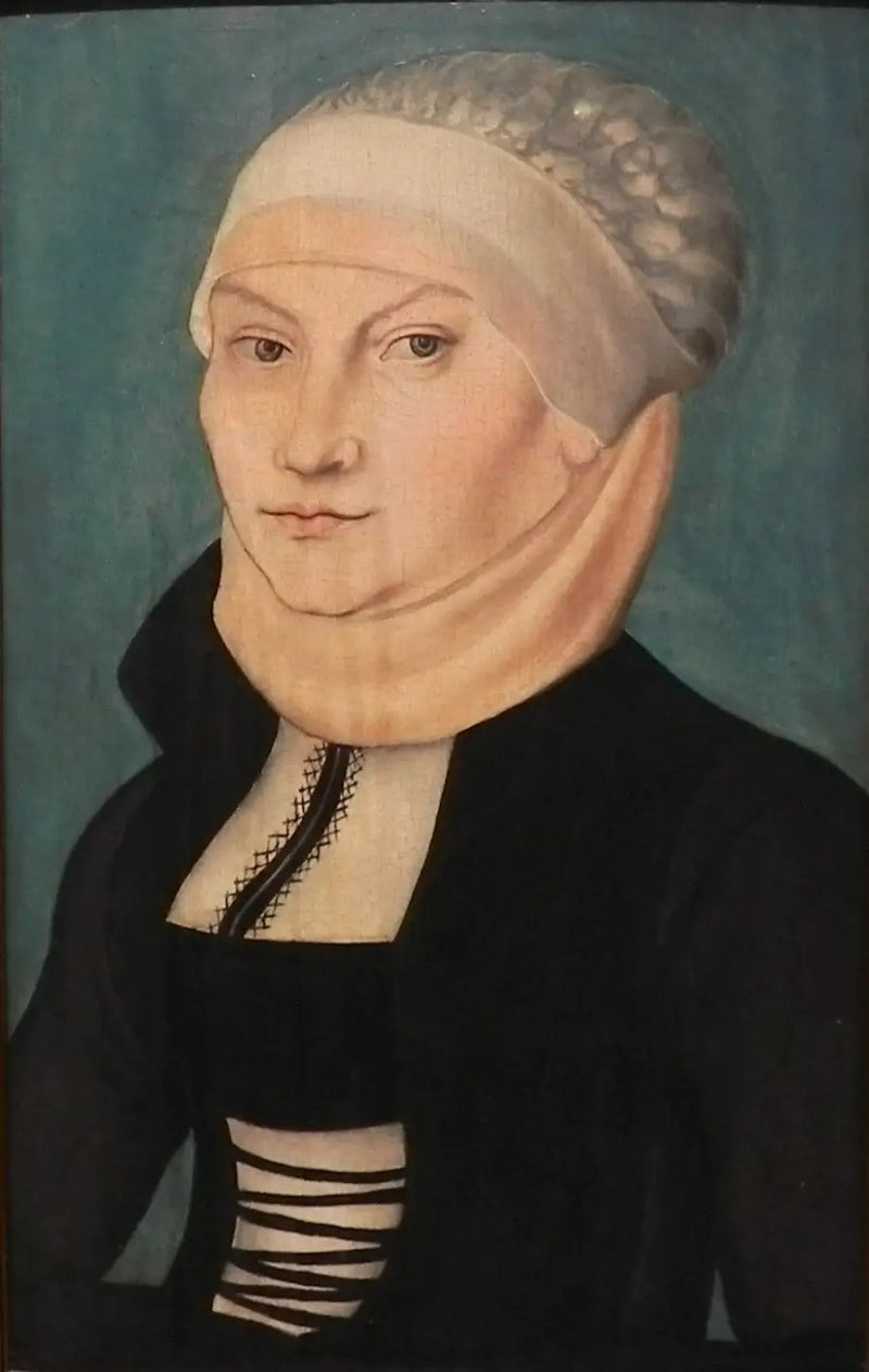 Catherine de Bora, en bust, tittande åt vänster - Lucas Cranach den äldre