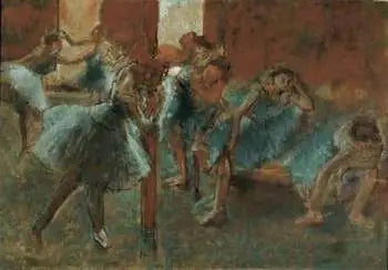 Dansande kvinnor i repetition - Edgar Degas