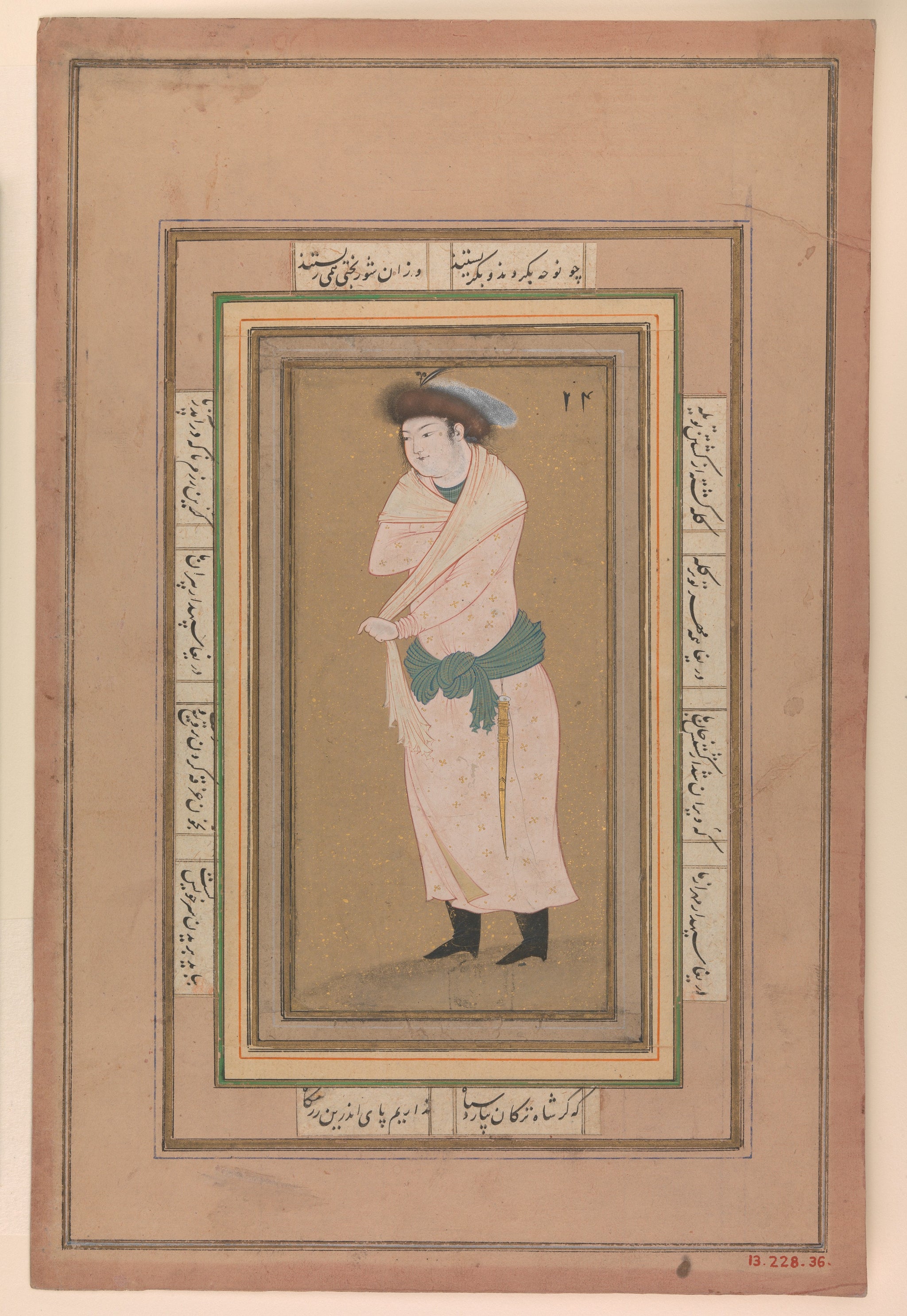 Portrait d’homme par Reza Abbasi, Riza-yi 'Abbasi, ca. 1600